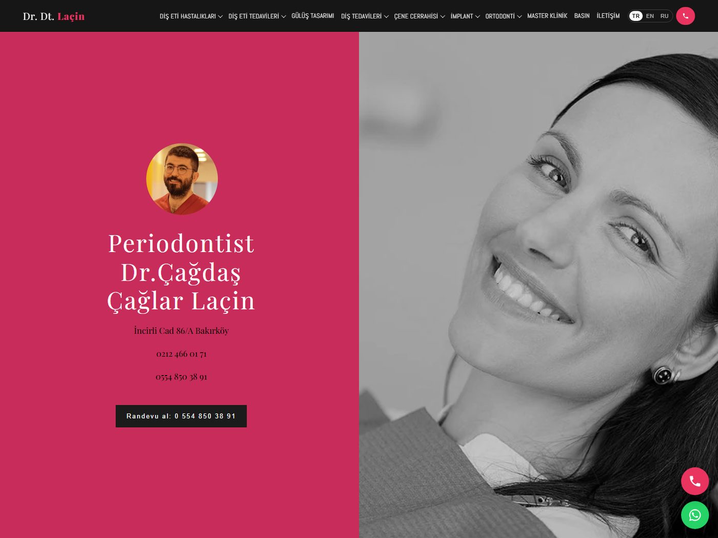 Doktor Laçin web sitesi ekran görüntüsü